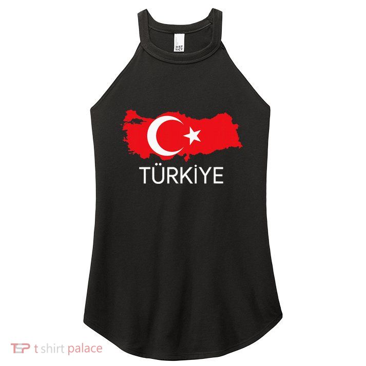 Turkey Flag Design Turkish Flag Turkey Map Harita TüRkiye Women's Perfect Tri Rocker Tank