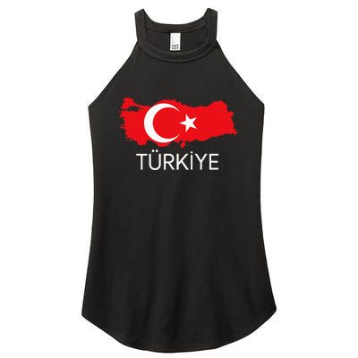 Turkey Flag Design Turkish Flag Turkey Map Harita TüRkiye Women's Perfect Tri Rocker Tank