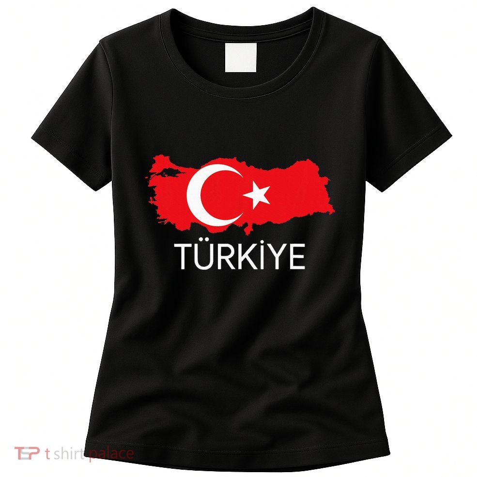Turkey Flag Design Turkish Flag Turkey Map Harita TüRkiye Womens T-Shirt