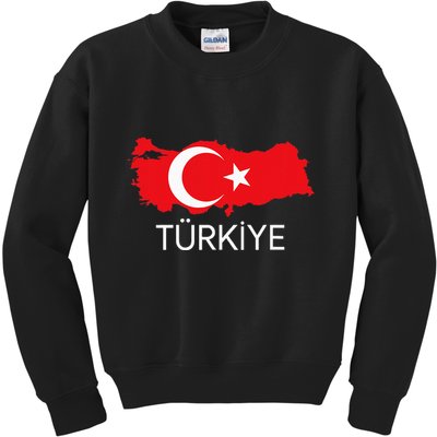 Turkey Flag Design Turkish Flag Turkey Map Harita TüRkiye Kids Sweatshirt