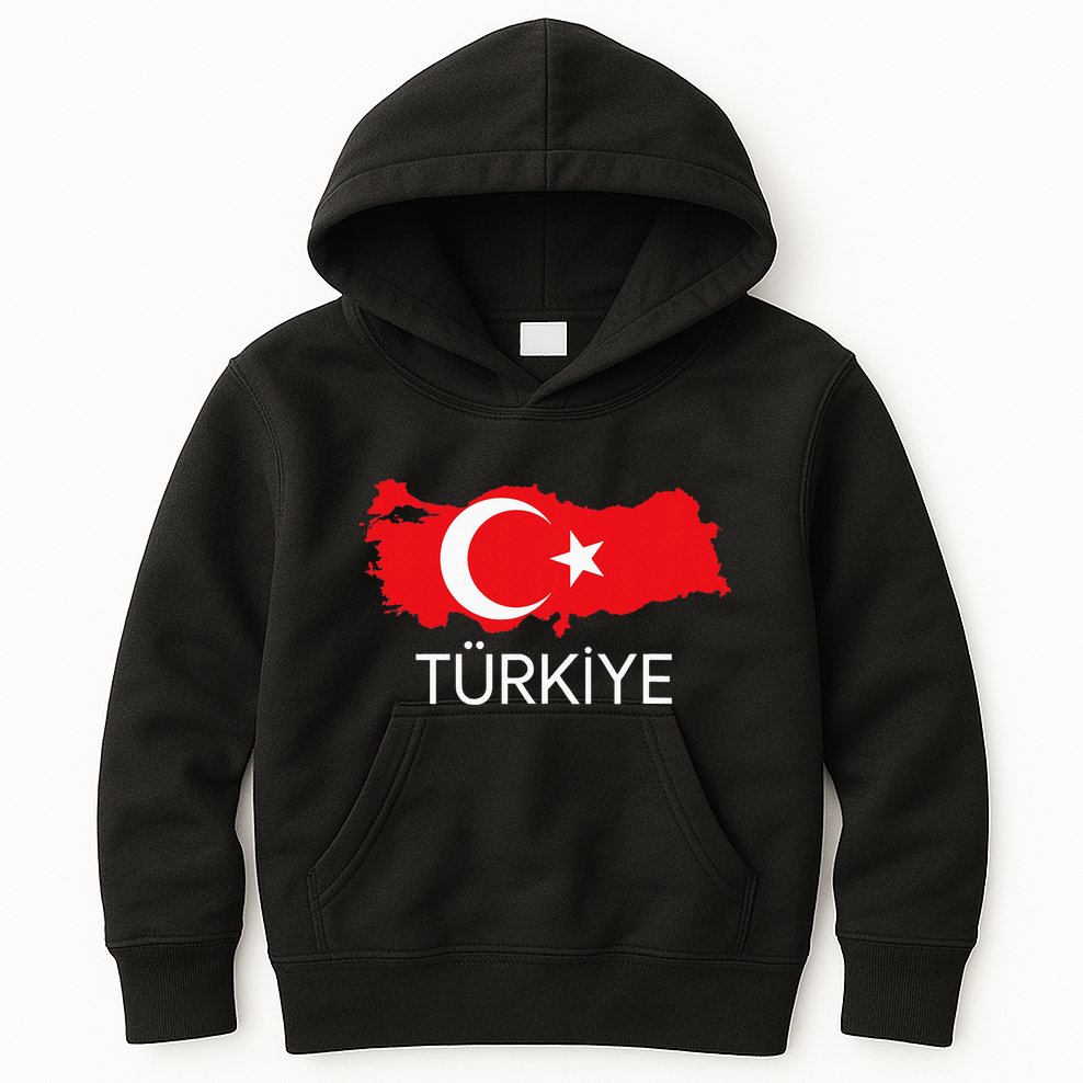Turkey Flag Design Turkish Flag Turkey Map Harita TüRkiye Kids Hoodie