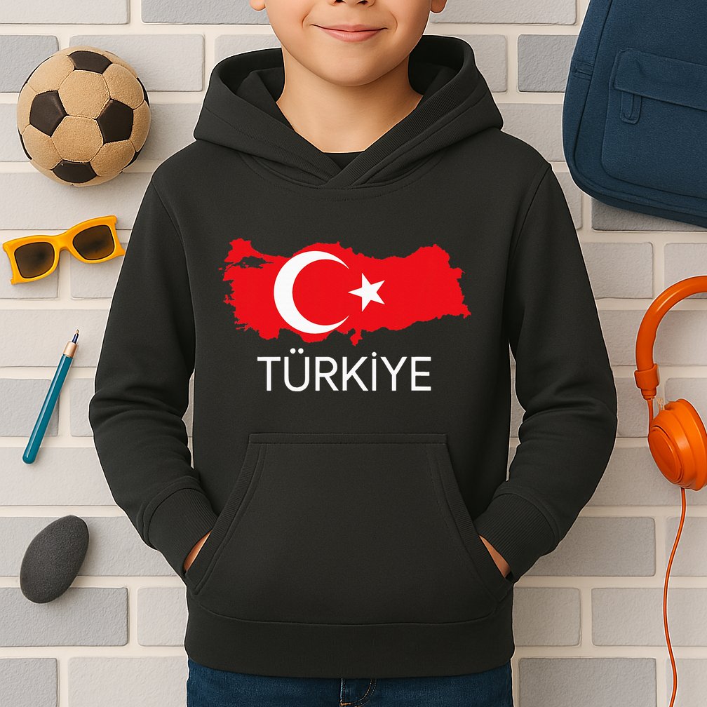 Turkey Flag Design Turkish Flag Turkey Map Harita TüRkiye Kids Hoodie