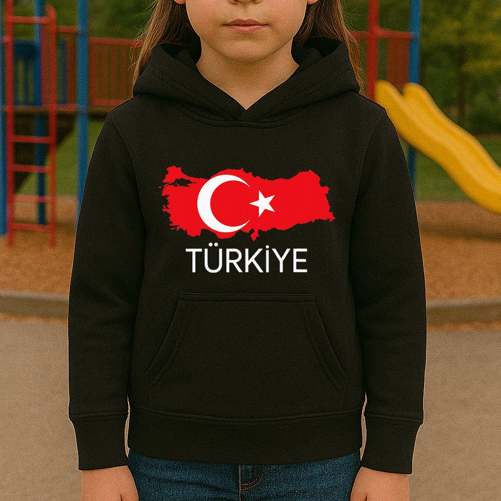 Turkey Flag Design Turkish Flag Turkey Map Harita TüRkiye Kids Hoodie