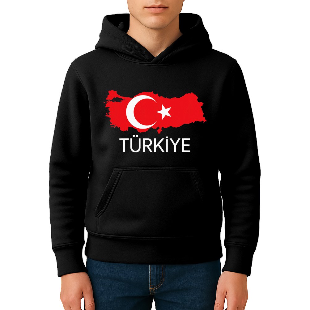 Turkey Flag Design Turkish Flag Turkey Map Harita TüRkiye Kids Hoodie