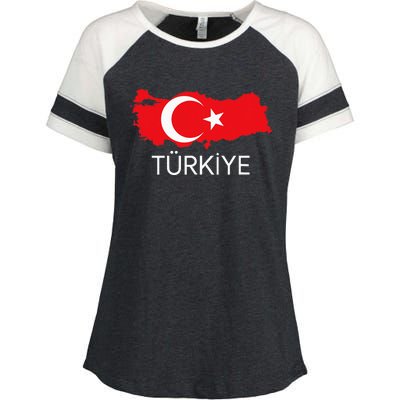 Turkey Flag Design Turkish Flag Turkey Map Harita TüRkiye Enza Ladies Jersey Colorblock Tee