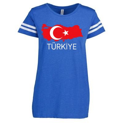 Turkey Flag Design Turkish Flag Turkey Map Harita TüRkiye Enza Ladies Jersey Football T-Shirt