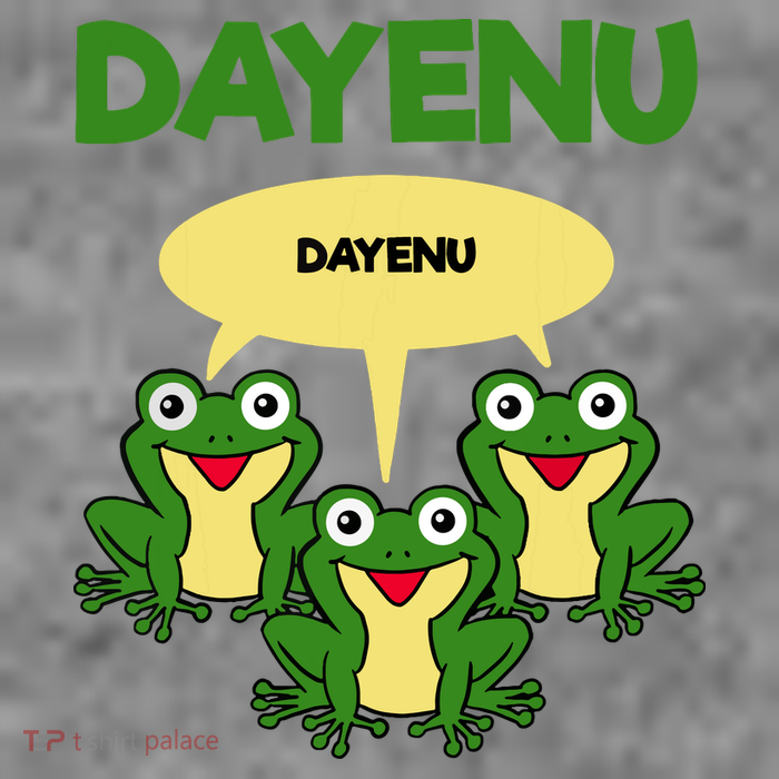 Three Frogs Dayenu Funny Pesach Passover Sustainable Beanie
