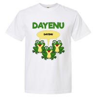 Three Frogs Dayenu Funny Pesach Passover Garment-Dyed Heavyweight T-Shirt