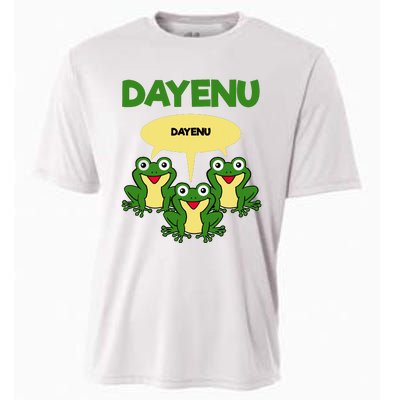 Three Frogs Dayenu Funny Pesach Passover Cooling Performance Crew T-Shirt