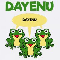 Three Frogs Dayenu Funny Pesach Passover Cooling Performance Crew T-Shirt