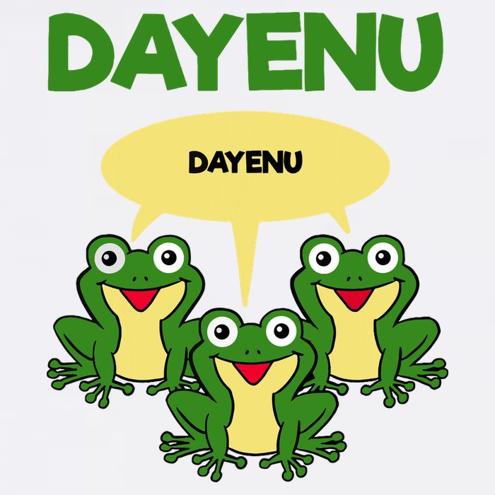 Three Frogs Dayenu Funny Pesach Passover Cooling Performance Crew T-Shirt