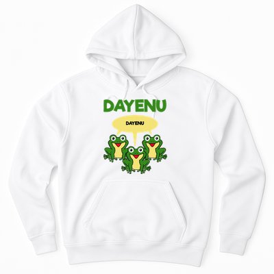 Three Frogs Dayenu Funny Pesach Passover Hoodie
