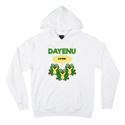 Three Frogs Dayenu Funny Pesach Passover Hoodie