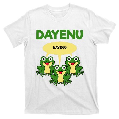 Three Frogs Dayenu Funny Pesach Passover T-Shirt