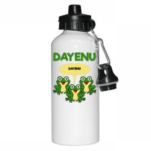 Three Frogs Dayenu Funny Pesach Passover Aluminum Water Bottle