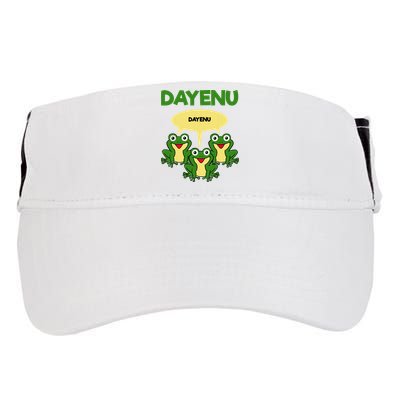 Three Frogs Dayenu Funny Pesach Passover Adult Drive Performance Visor
