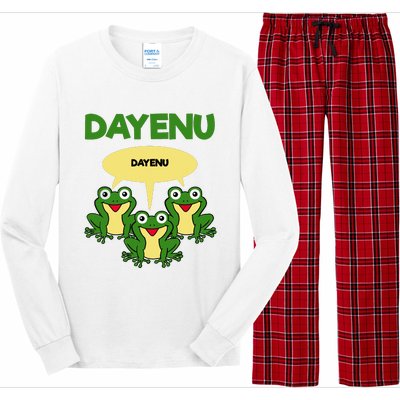 Three Frogs Dayenu Funny Pesach Passover Long Sleeve Pajama Set