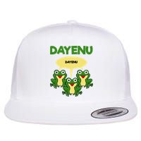 Three Frogs Dayenu Funny Pesach Passover Flat Bill Trucker Hat