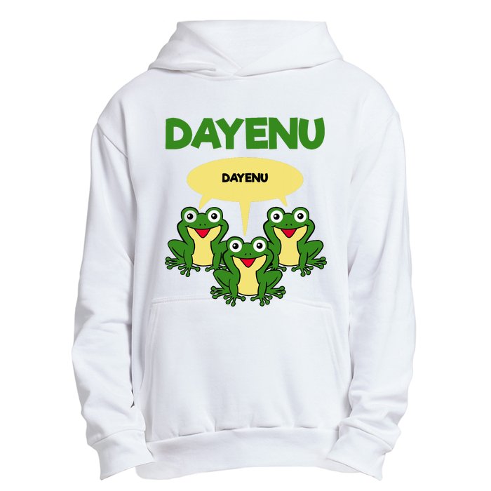 Three Frogs Dayenu Funny Pesach Passover Urban Pullover Hoodie