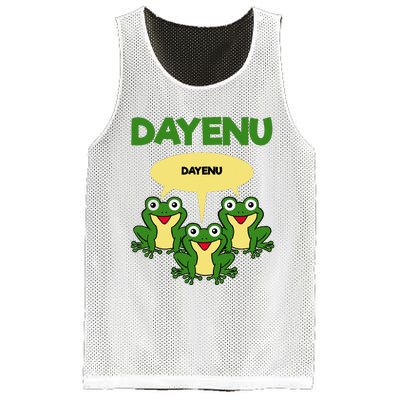 Three Frogs Dayenu Funny Pesach Passover Mesh Reversible Basketball Jersey Tank