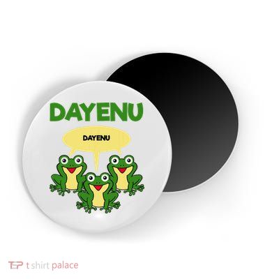 Three Frogs Dayenu Funny Pesach Passover Magnet