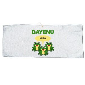 Three Frogs Dayenu Funny Pesach Passover Large Microfiber Waffle Golf Towel