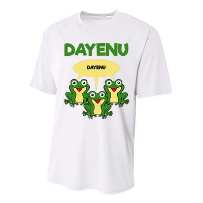 Three Frogs Dayenu Funny Pesach Passover Performance Sprint T-Shirt