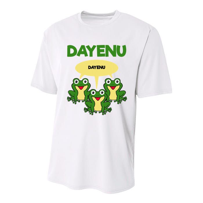 Three Frogs Dayenu Funny Pesach Passover Youth Performance Sprint T-Shirt