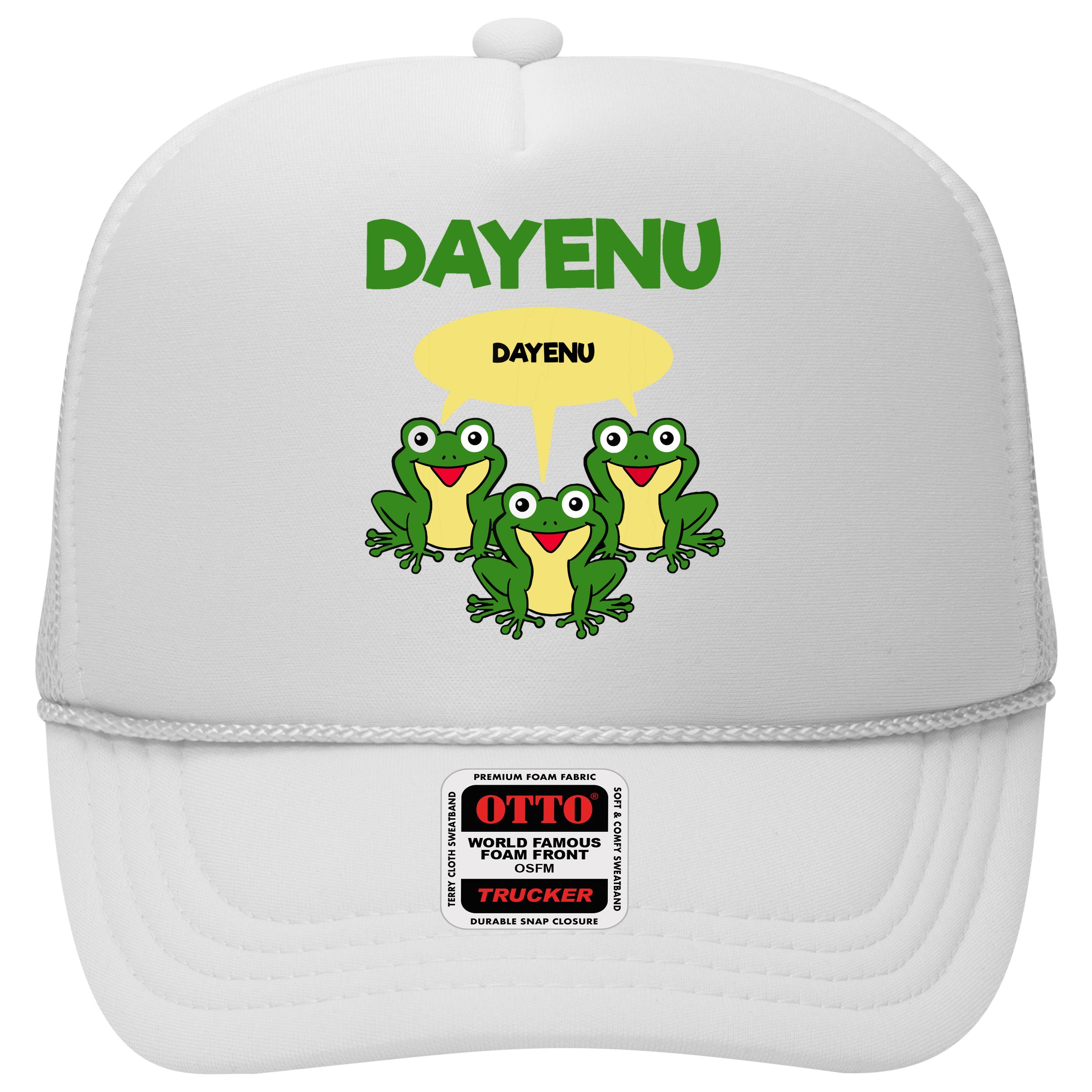 Three Frogs Dayenu Funny Pesach Passover Hat