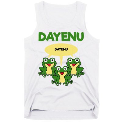 Three Frogs Dayenu Funny Pesach Passover Tank Top