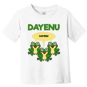 Three Frogs Dayenu Funny Pesach Passover Toddler T-Shirt