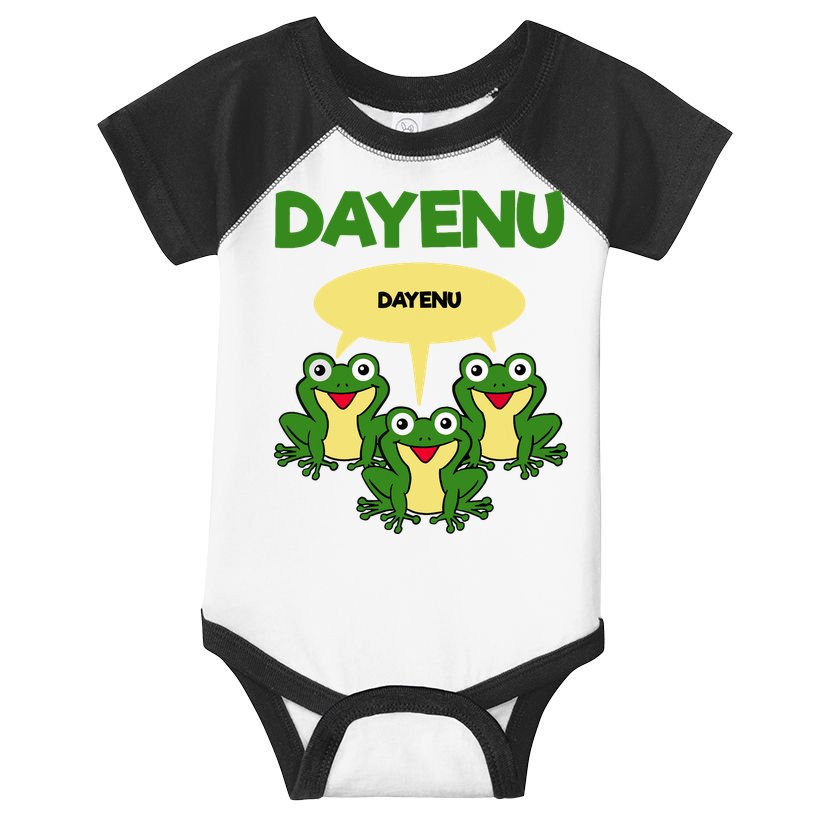 Three Frogs Dayenu Funny Pesach Passover Infant Baby Jersey Bodysuit