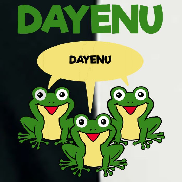 Three Frogs Dayenu Funny Pesach Passover Infant Baby Jersey Bodysuit