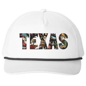 Texas Floral Design Snapback Five-Panel Rope Hat