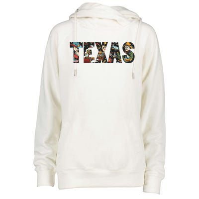 Texas Floral Design Womens Funnel Neck Pullover Hood