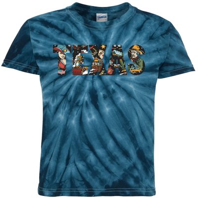 Texas Floral Design Kids Tie-Dye T-Shirt