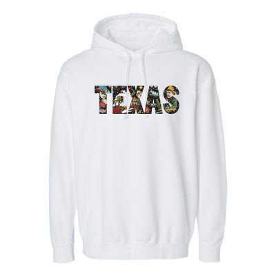 Texas Floral Design Garment-Dyed Fleece Hoodie