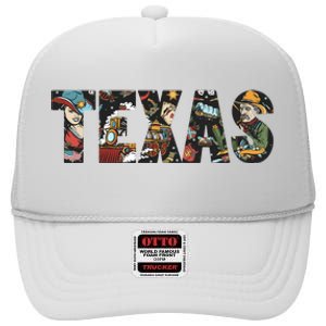 Texas Floral Design High Crown Mesh Back Trucker Hat