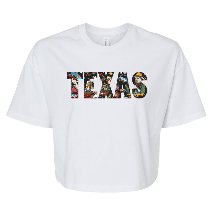 Texas Floral Design Bella+Canvas Jersey Crop Tee