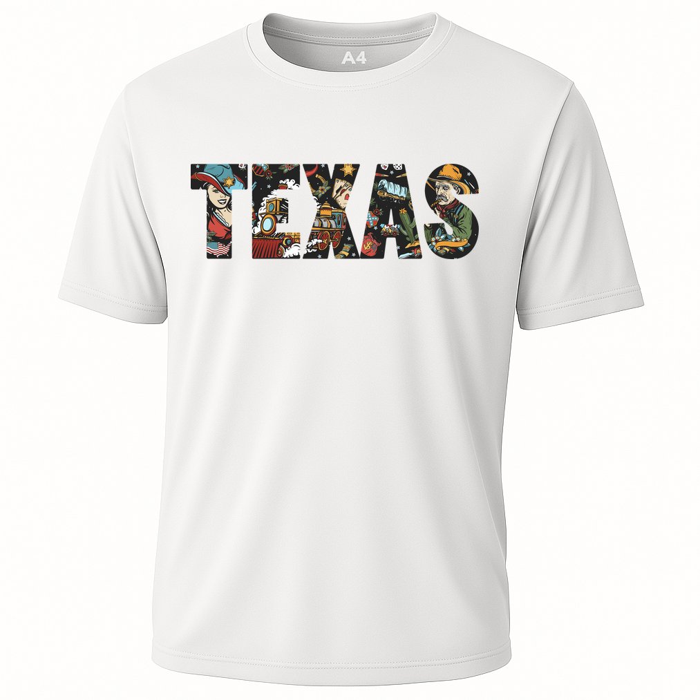 Texas Floral Design Cooling Performance Crew T-Shirt