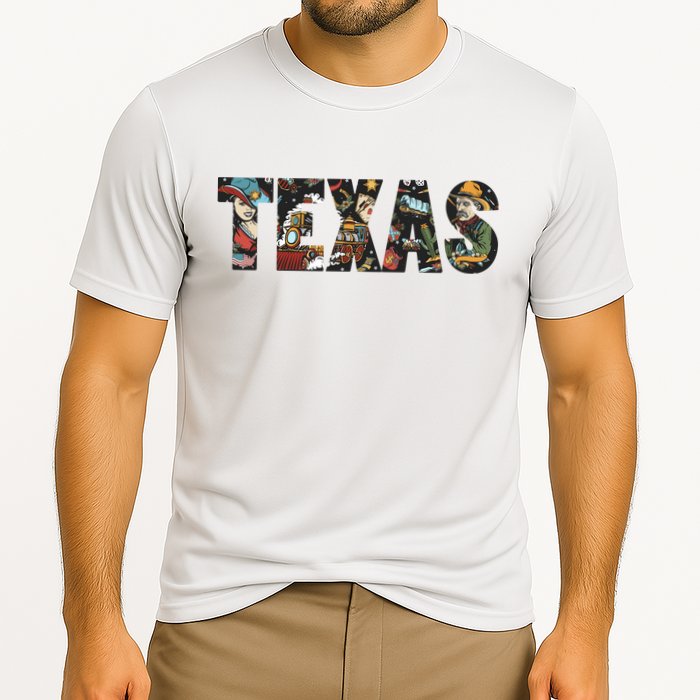 Texas Floral Design Cooling Performance Crew T-Shirt
