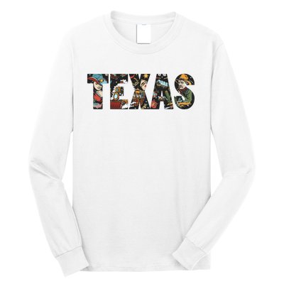 Texas Floral Design Long Sleeve Shirt