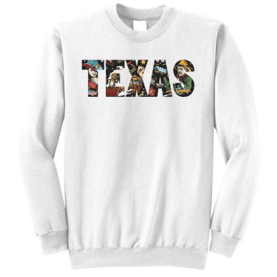 Texas Floral Design Sweatshirt