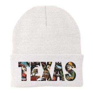 Texas Floral Design Knit Cap Winter Beanie