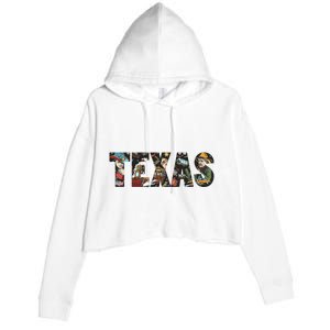 Texas Floral Design Crop Fleece Hoodie