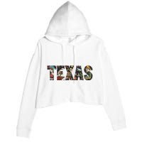 Texas Floral Design Crop Fleece Hoodie