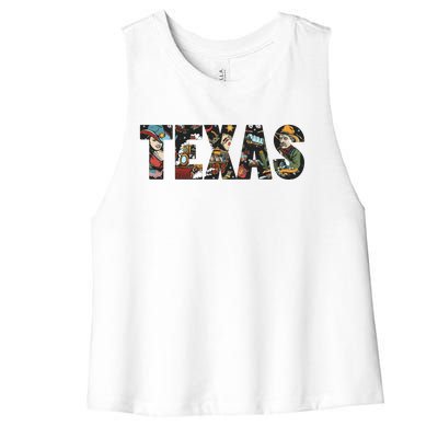 Texas Floral Design Women's Racerback Cropped Tank