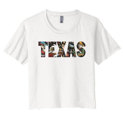 Texas Floral Design Women's Crop Top Tee