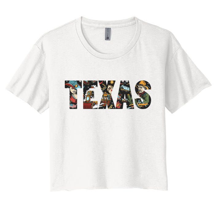 Texas Floral Design Women's Crop Top Tee