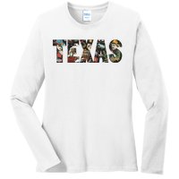 Texas Floral Design Ladies Long Sleeve Shirt